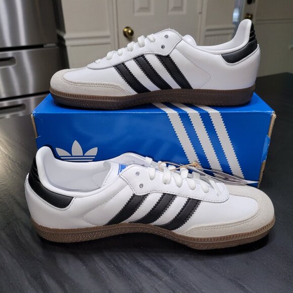 Adidas Samba Originals OG White/Black IE3675 Big Kids J Sz 6 / Women's Sz 7/7.5 - Picture 3 of 16